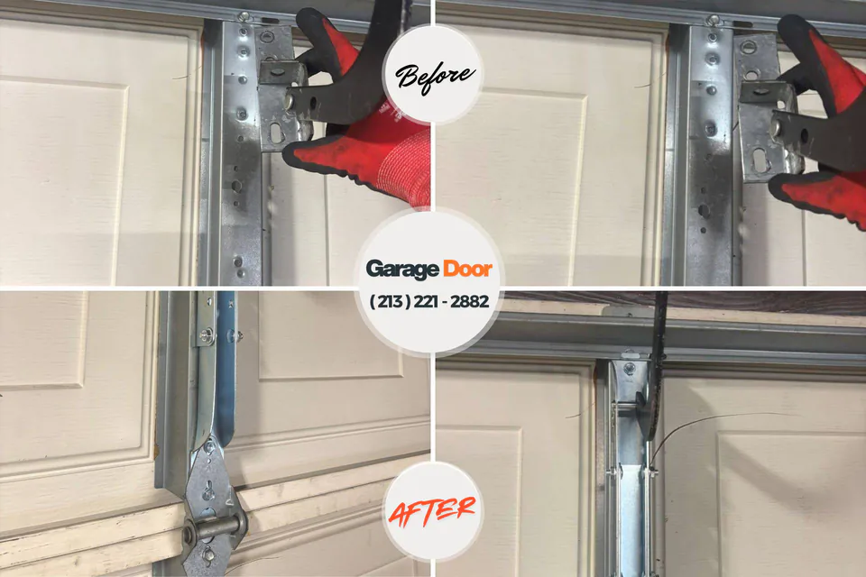 Before and after: garage door repair Port Republic, NJ